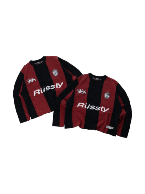 BLACK RED KNITTED JERSEY
