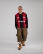 BLACK RED KNITTED JERSEY