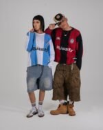 BLACK RED KNITTED JERSEY