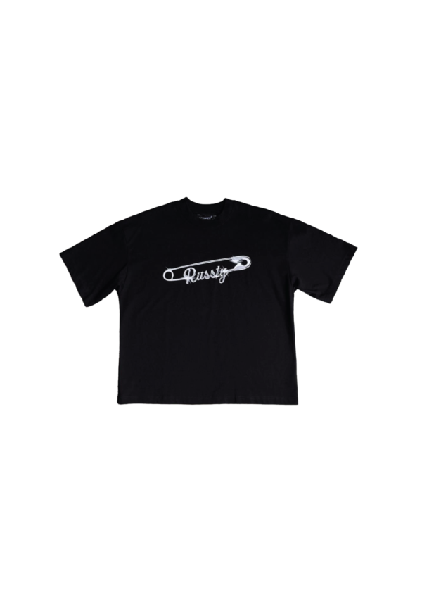 BLACK PINNED TEE