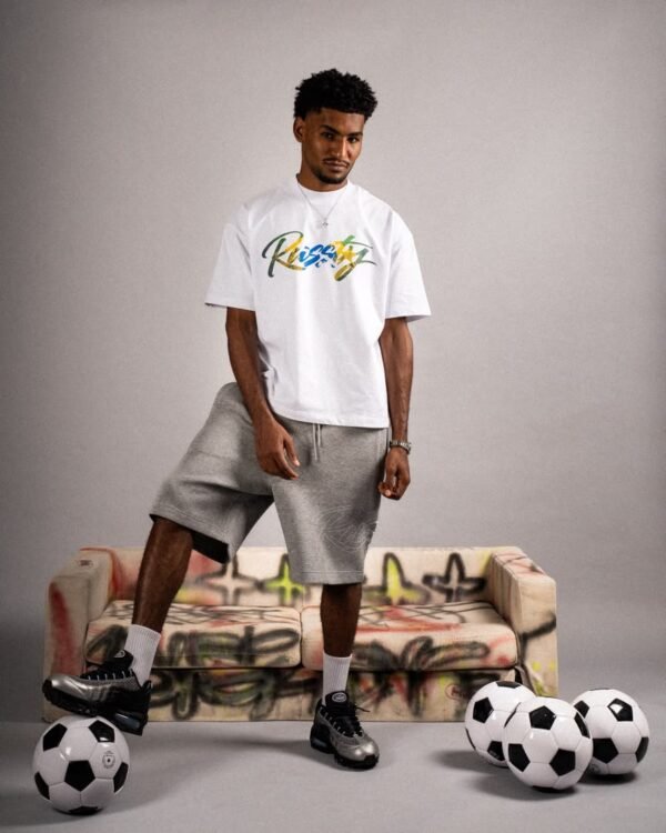 SCRIPT TEE — WHITE