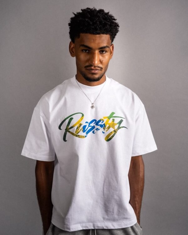 SCRIPT TEE — WHITE