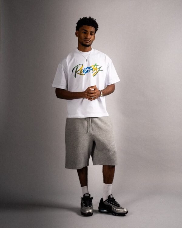 SCRIPT TEE — WHITE
