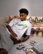SCRIPT TEE — WHITE