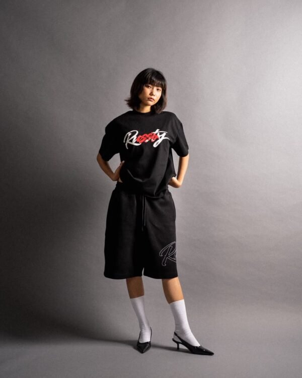 SCRIPT TEE — BLACK
