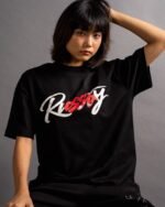SCRIPT TEE — BLACK
