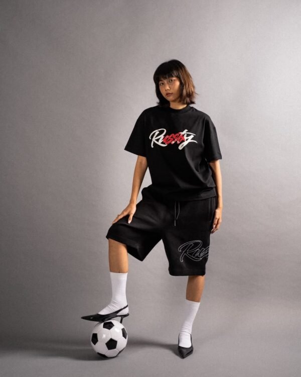 SCRIPT TEE — BLACK