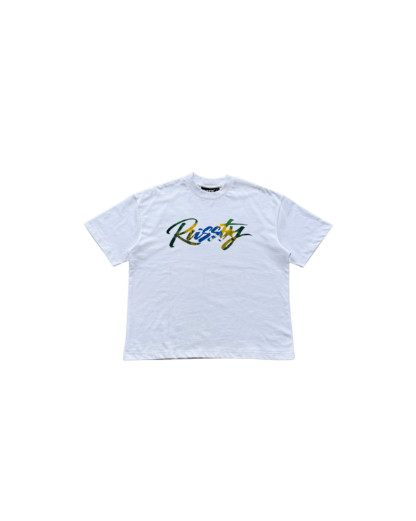 SCRIPT TEE — WHITE