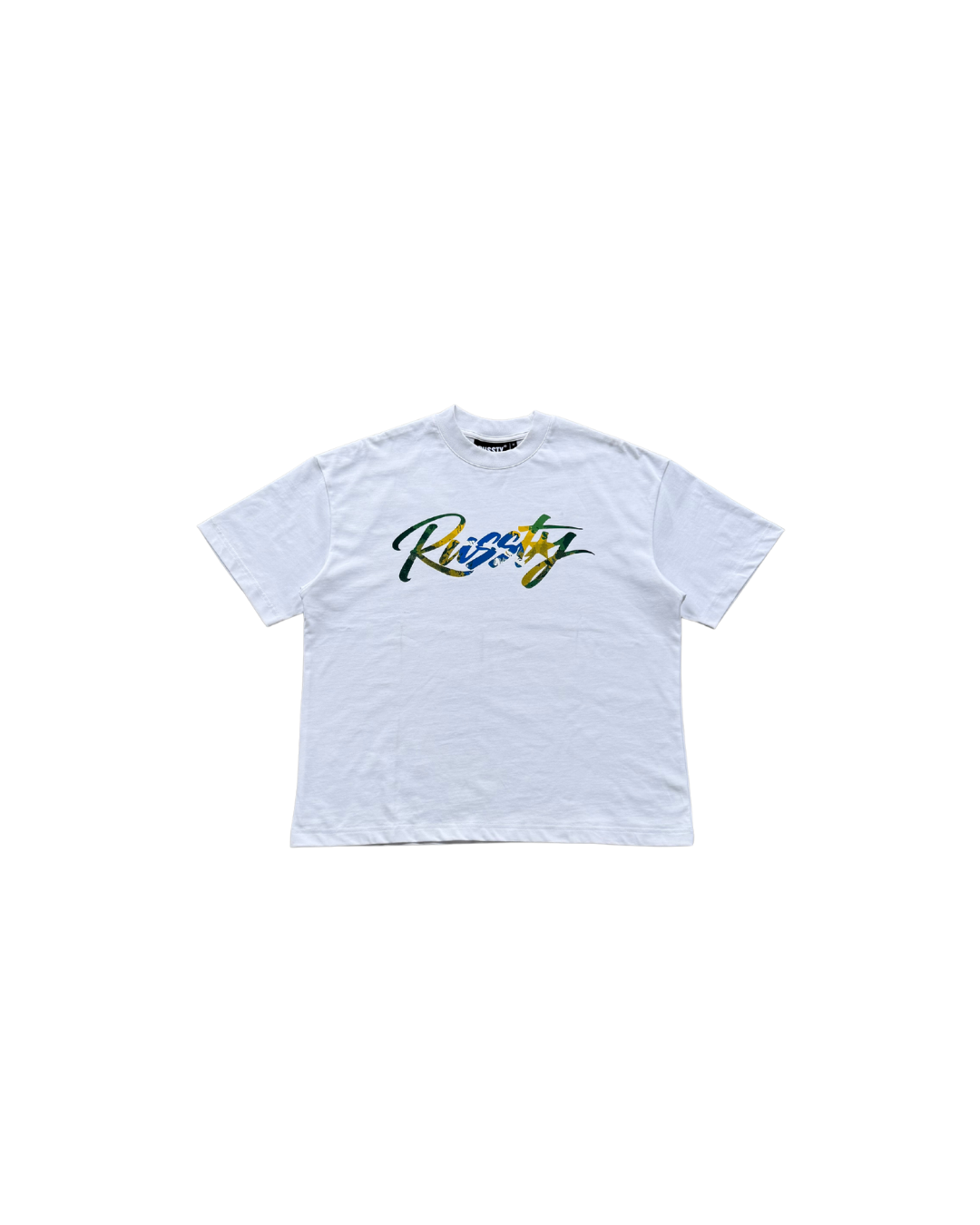 SCRIPT TEE — WHITE