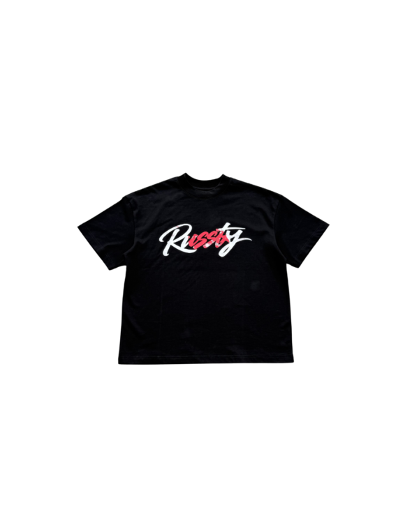 SCRIPT TEE — BLACK